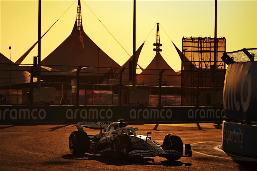 sunset on Jeddah race track